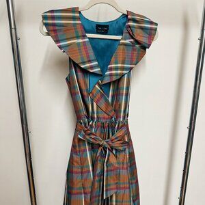 Taffeta plaid dress